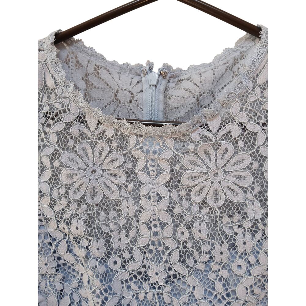 NWT BHLDN ML Monique Lhuillier Blue Michaela Lace Mini Dress 4 MSRP $425 - Picture 7 of 14